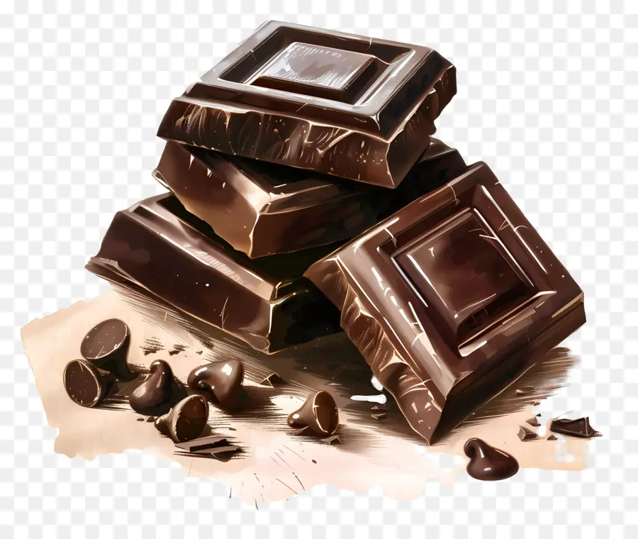 Chocolat Sans Farine，Les Barres De Chocolat PNG