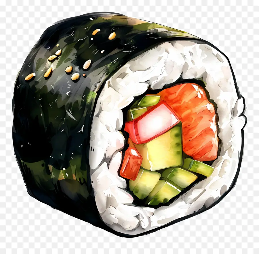 Roll De Sushi Maki，Rouleau De Sushi PNG