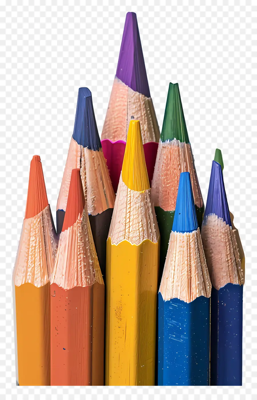 Crayons Colorés，Crayon PNG