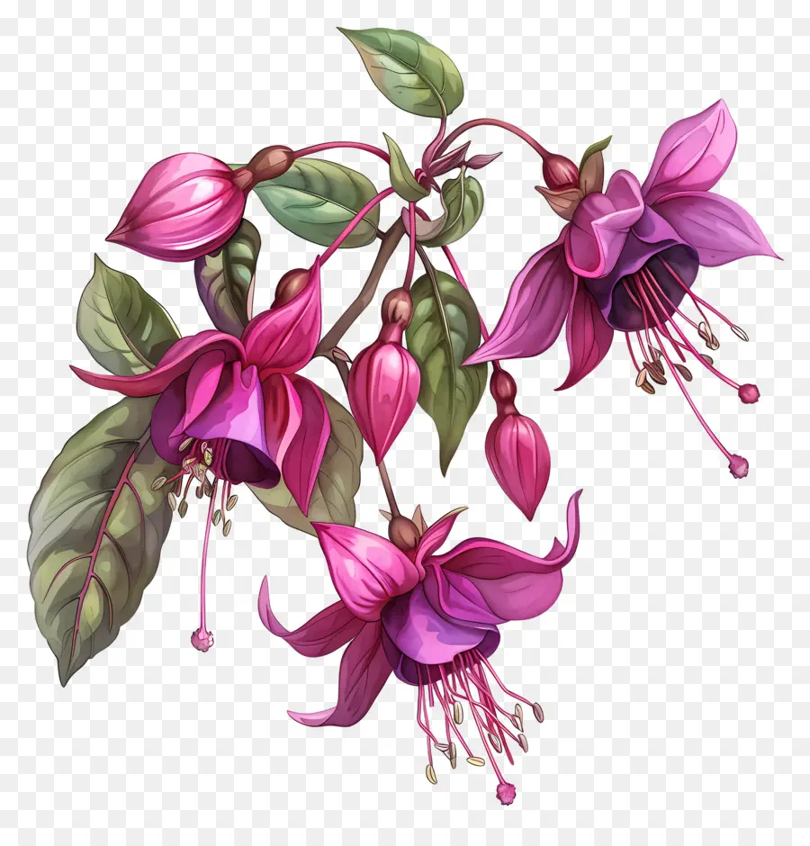 Fuchsia Fleurs，Fuchsia Fleur PNG