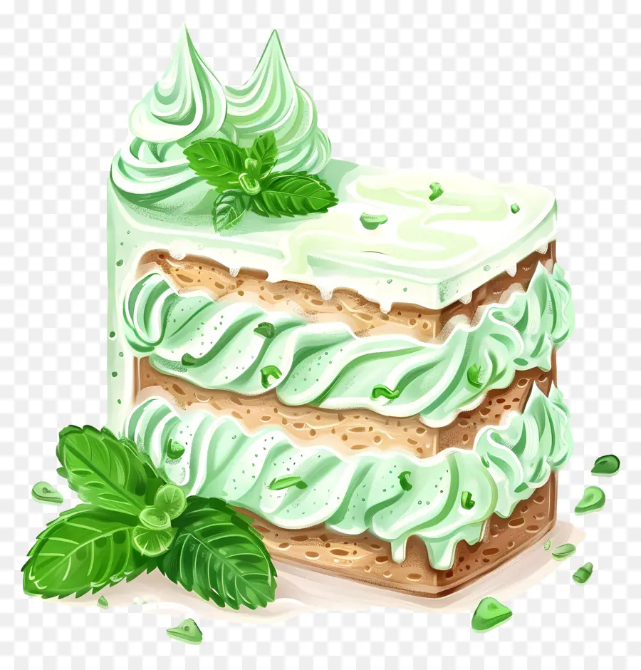 Gâteau Frais à La Menthe，Gâteau à La Menthe PNG