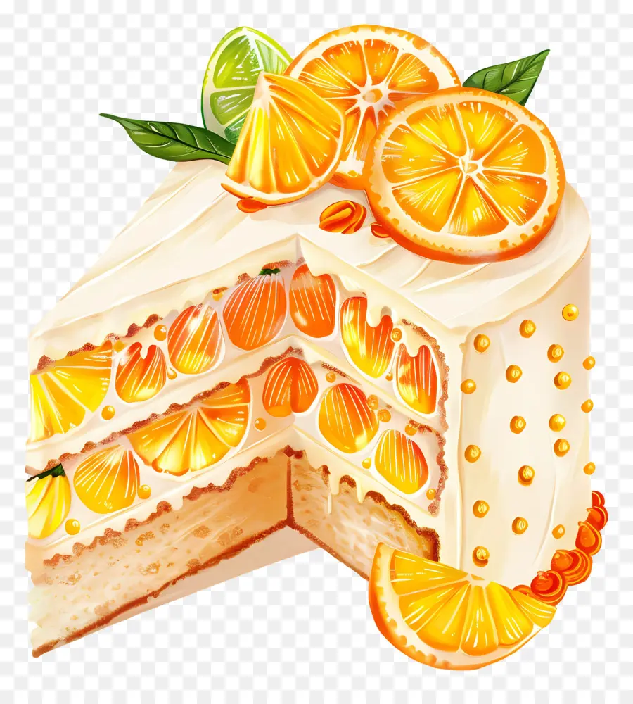 Gâteau D'agrumes Tropicaux，Gâteau À L'orange PNG