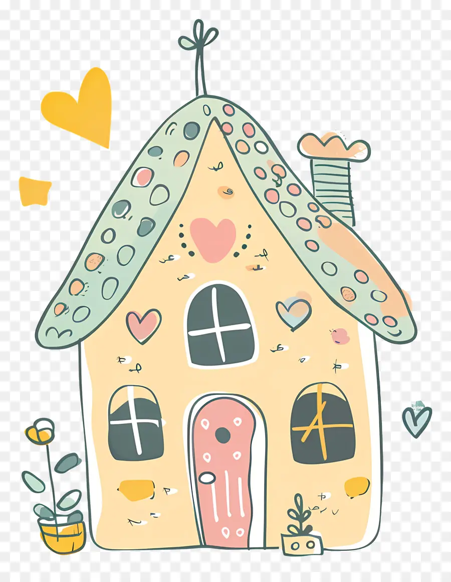 Argile，Illustration De Maison Mignonne PNG