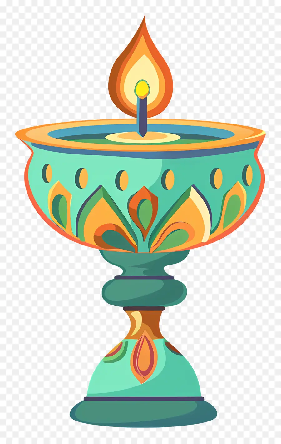 Diya Lampe，Vase Coloré PNG