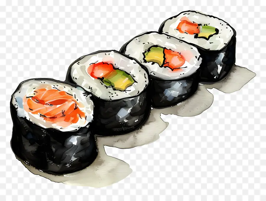 Rouleau De Sushi Maki，Sushi PNG