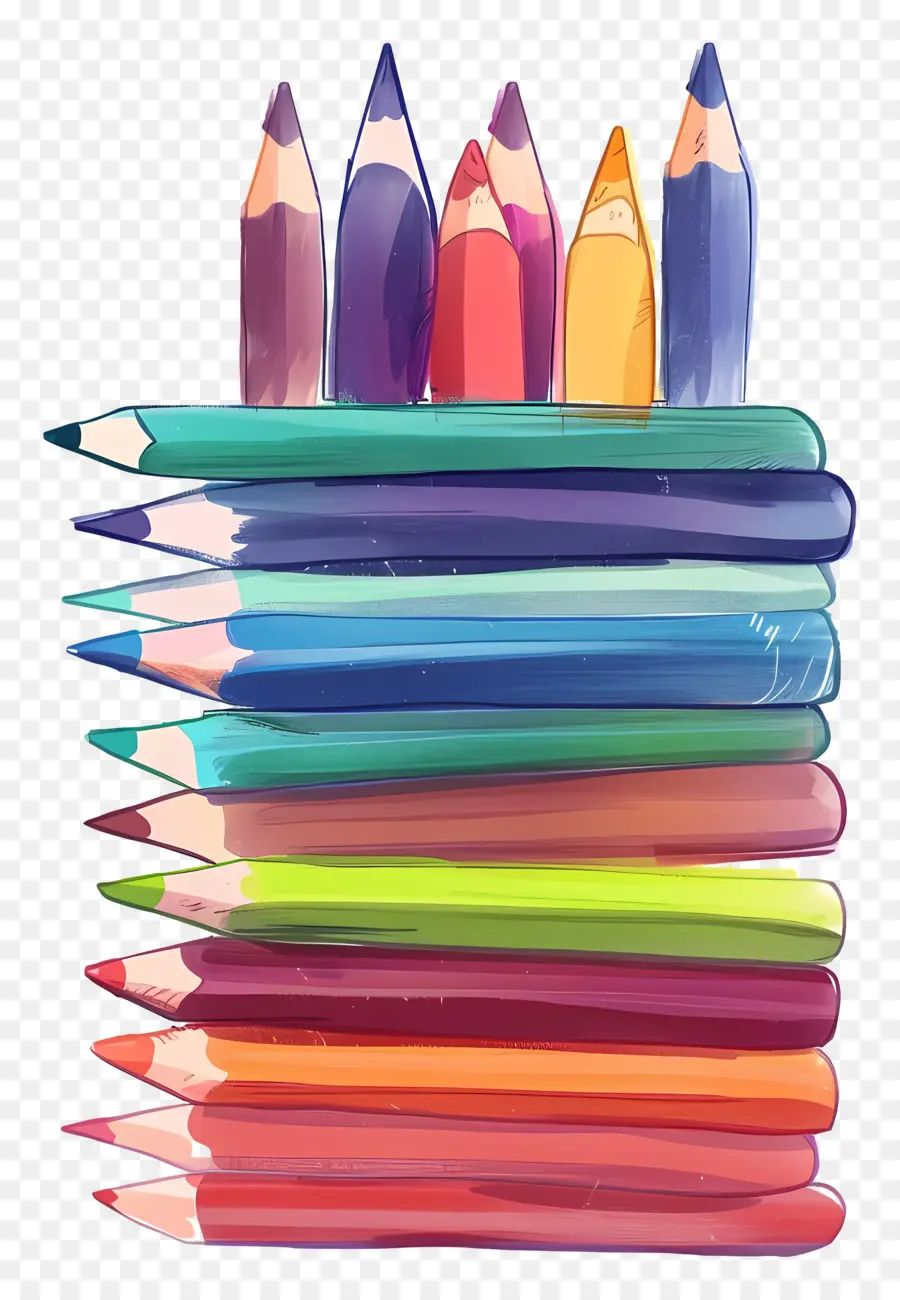 Crayons De Couleur，Crayons PNG