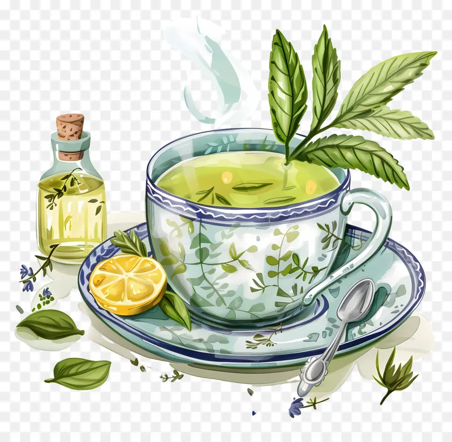 Tisane，Thé Vert PNG