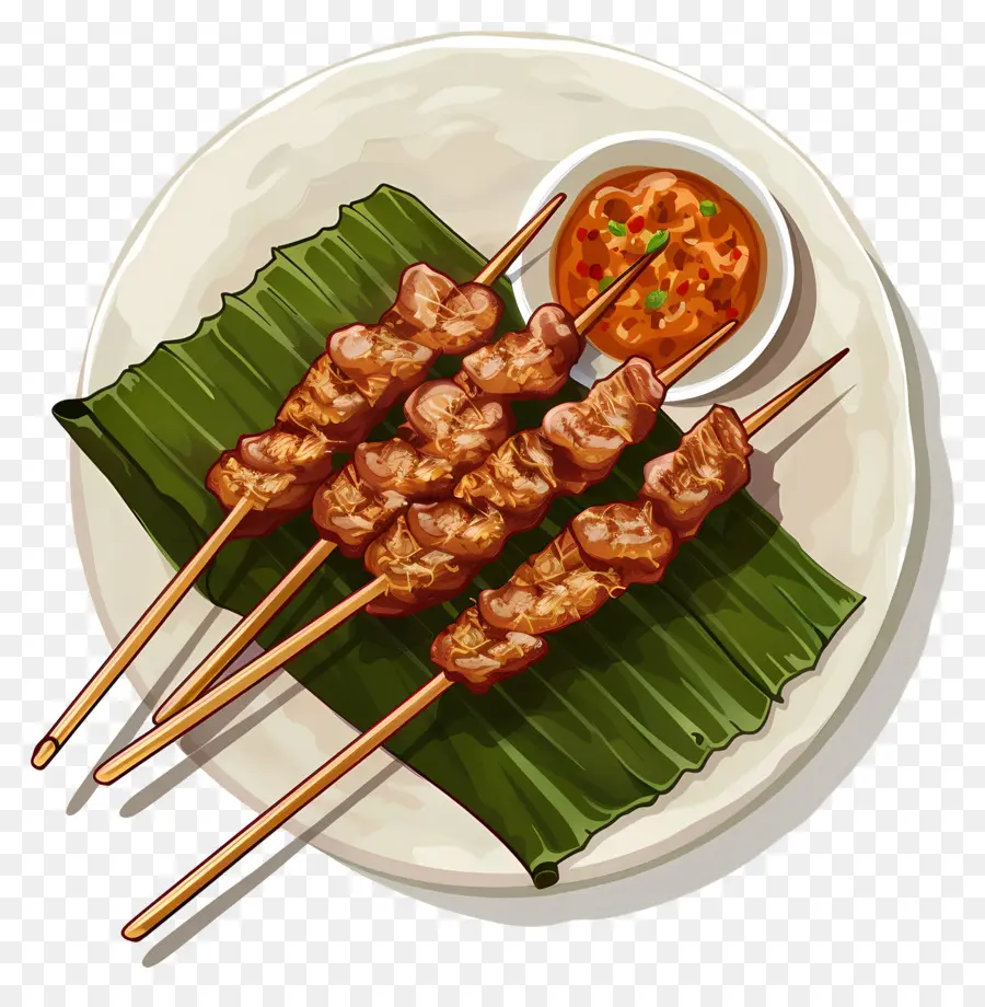 Satay，Satay De Poulet PNG