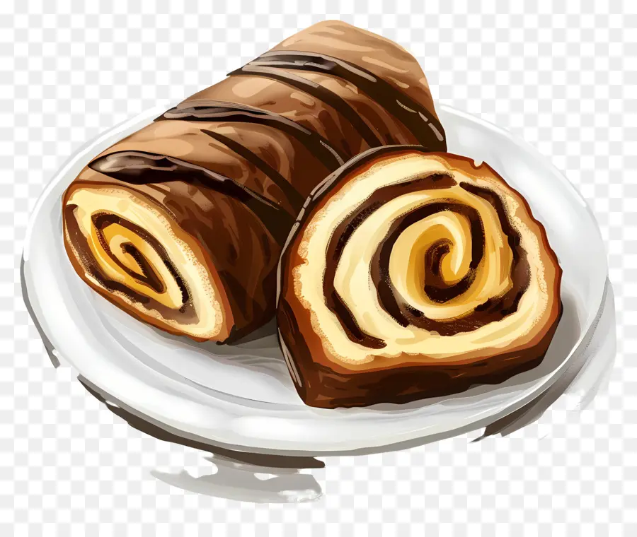 Swiss Roll，Gâteau Au Chocolat PNG