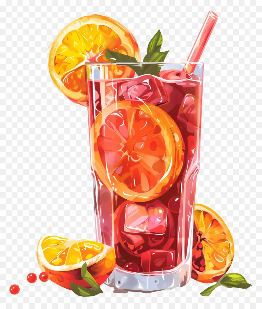 Punch Aux Fruits，Jus D'orange PNG