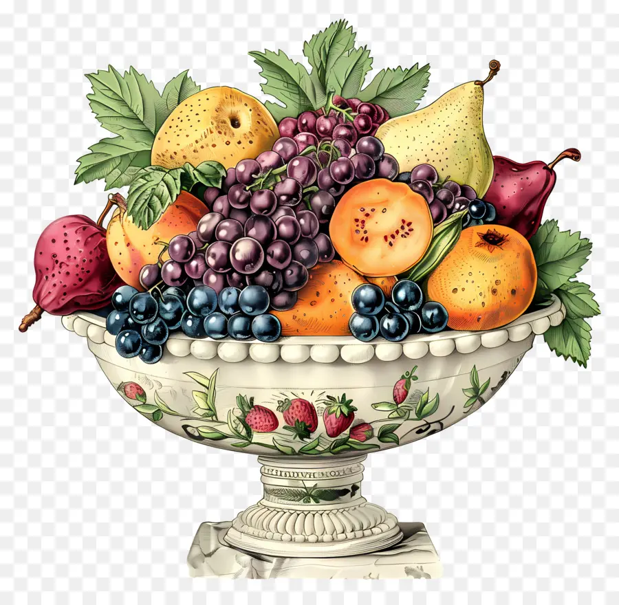 Bol De Fruits，Vintage PNG