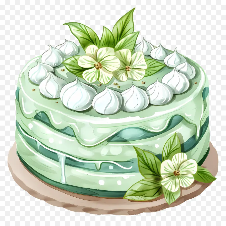 Gâteau Frais à La Menthe，Vert Gâteau PNG