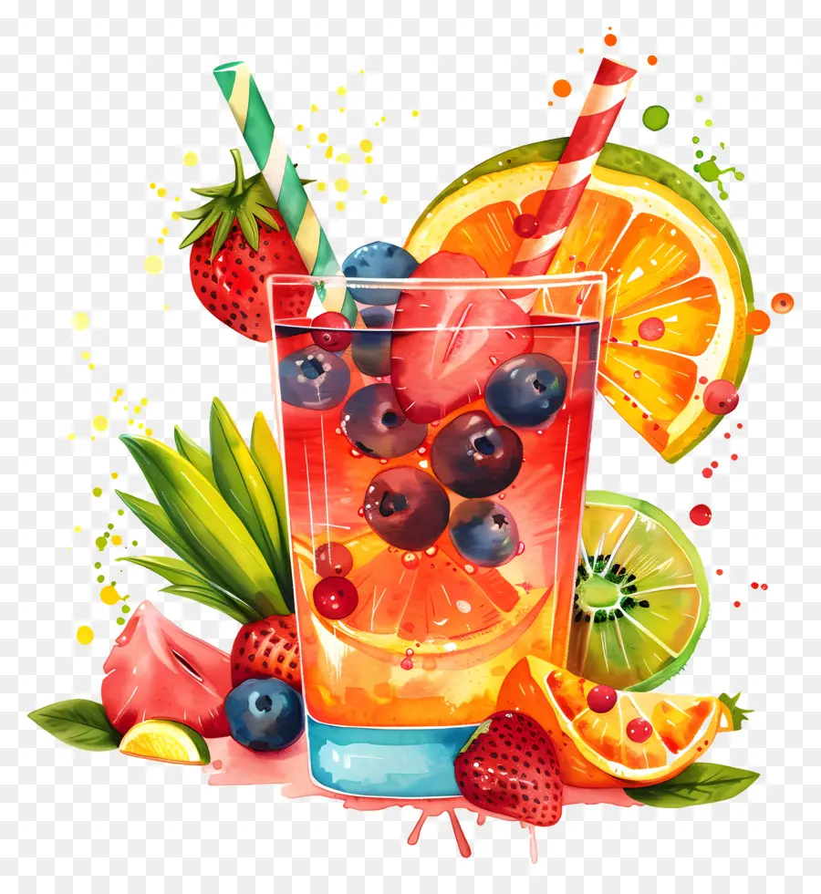 Punch Aux Fruits，Jus De Fruits PNG