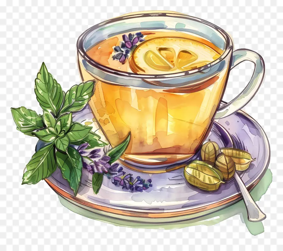 Tisane，Peinture à L'aquarelle PNG