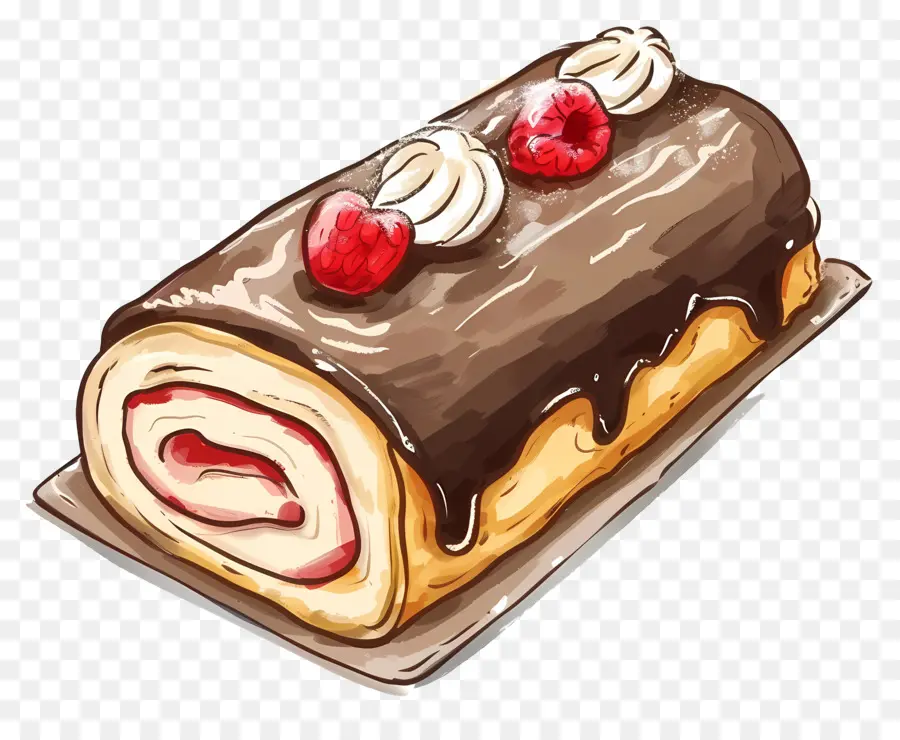 Swiss Roll，Gâteau Au Chocolat PNG