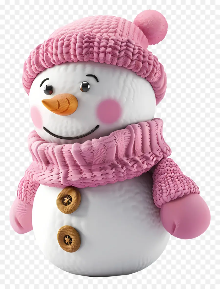 Bonhomme De Neige，Casquette Rose PNG