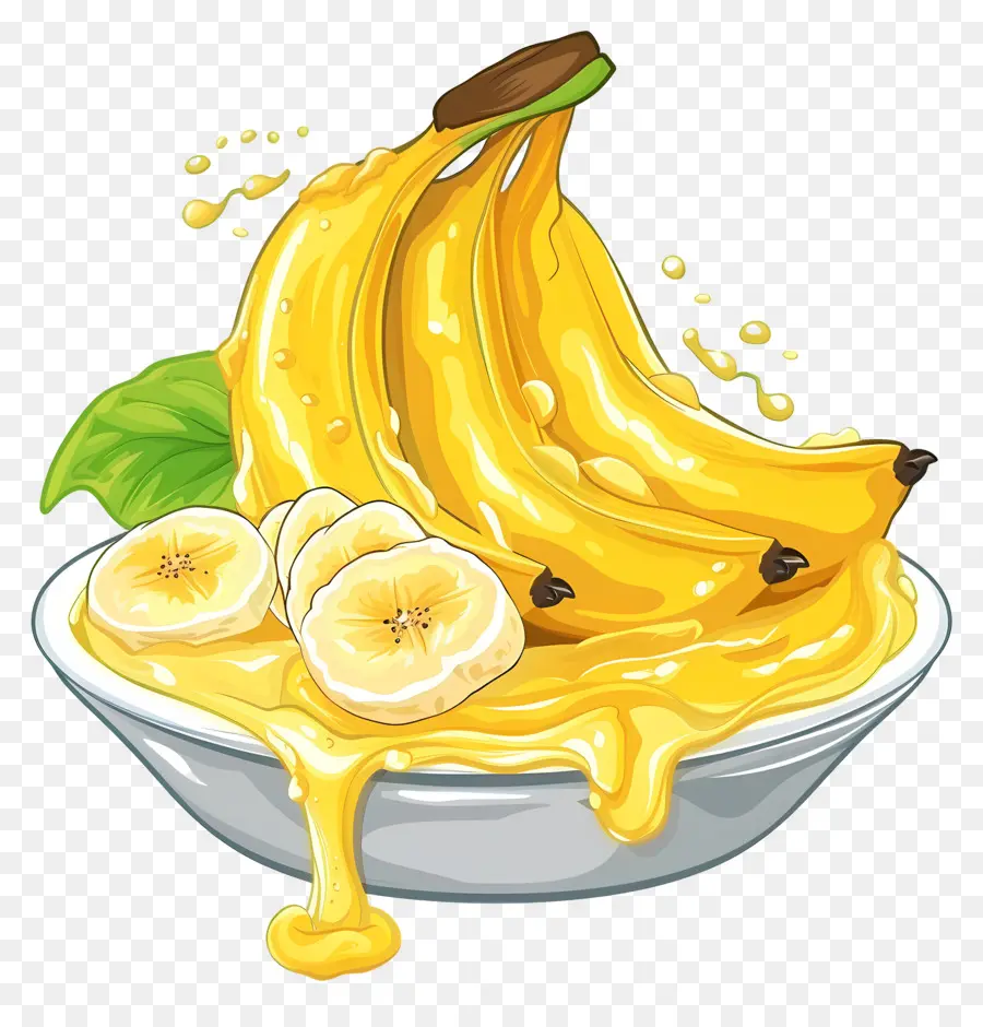 Compote De Banane，Dessert Au Beurre De Banane PNG