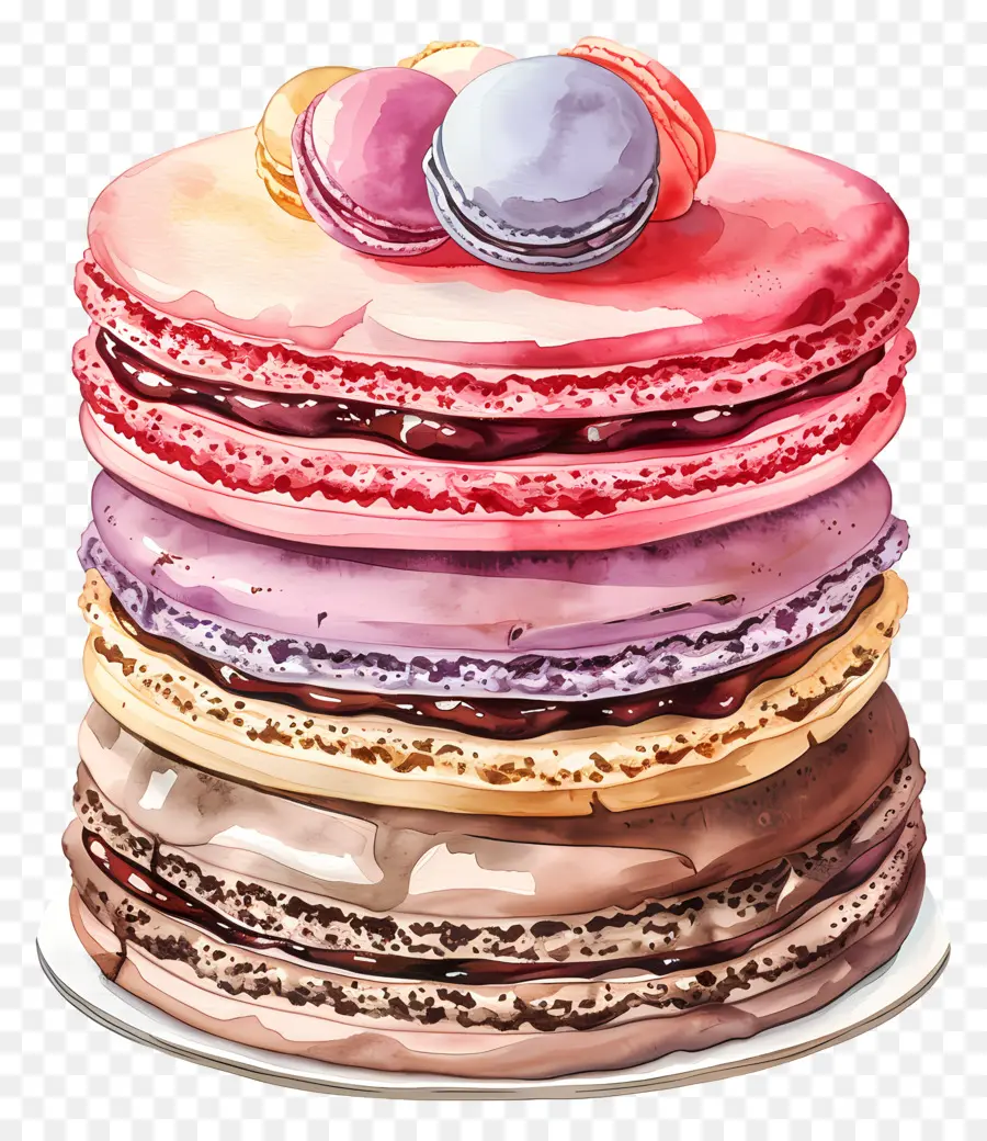 Gâteau De Paradis Macaron，Gâteau Au Chocolat PNG