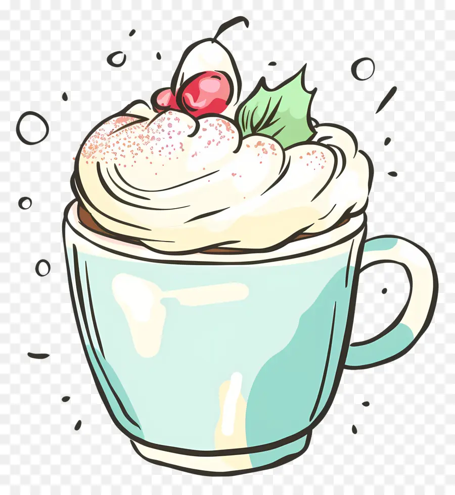 Tasse De Dessert De Noël，Chocolat Chaud PNG