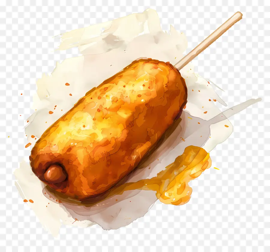 Saucisse Sur Bâtonnet，Bâton De Pâte Frite PNG