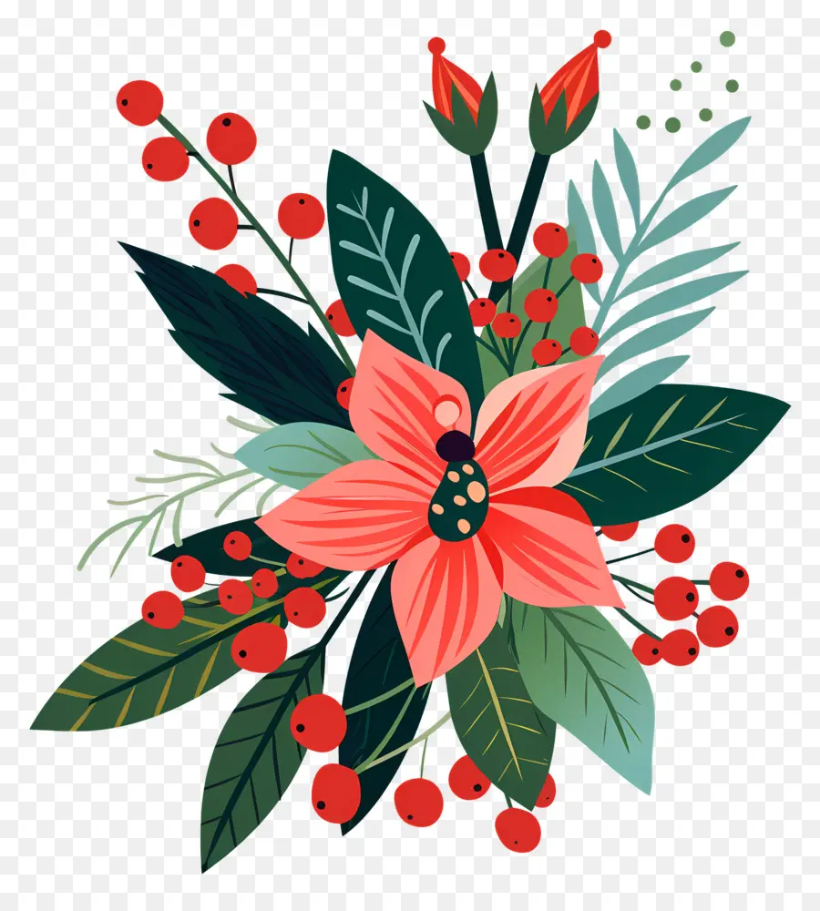 Fleur De Noël，Les Roses Rouges PNG