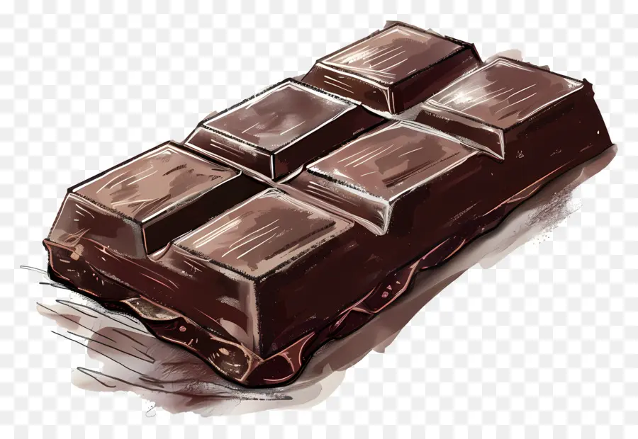 Barre De Chocolat，Chocolat Noir PNG