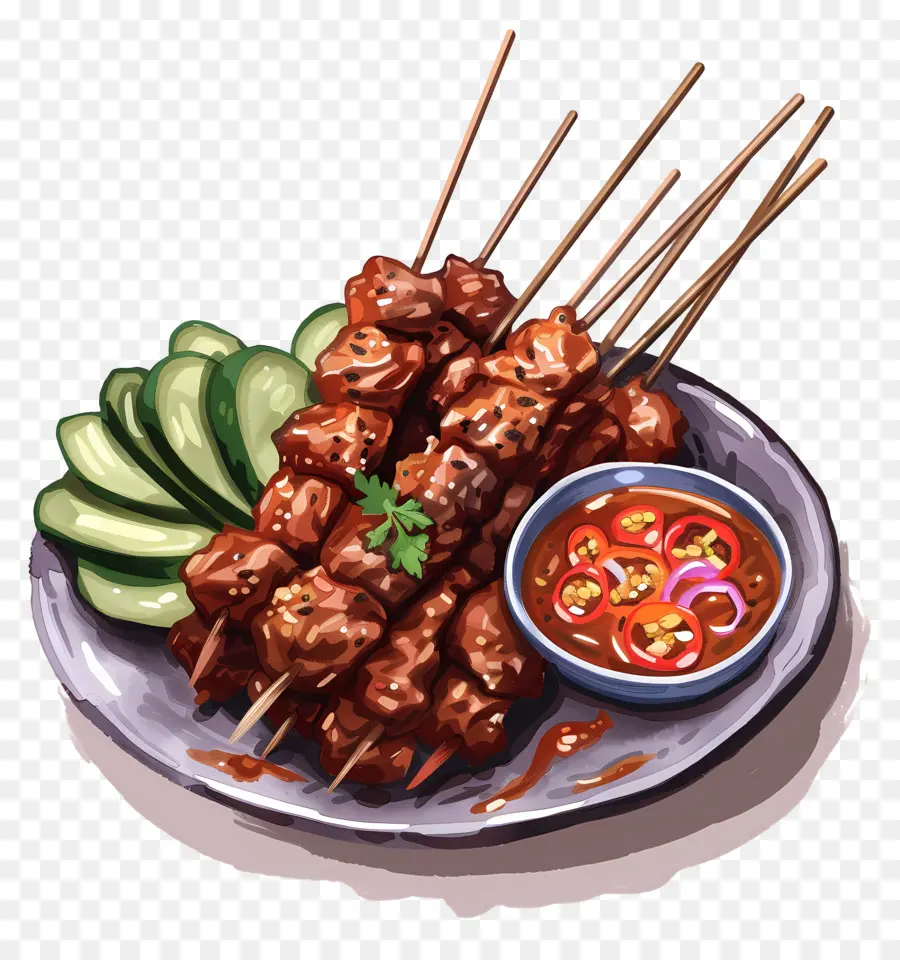 Satay，De La Viande Grillée PNG