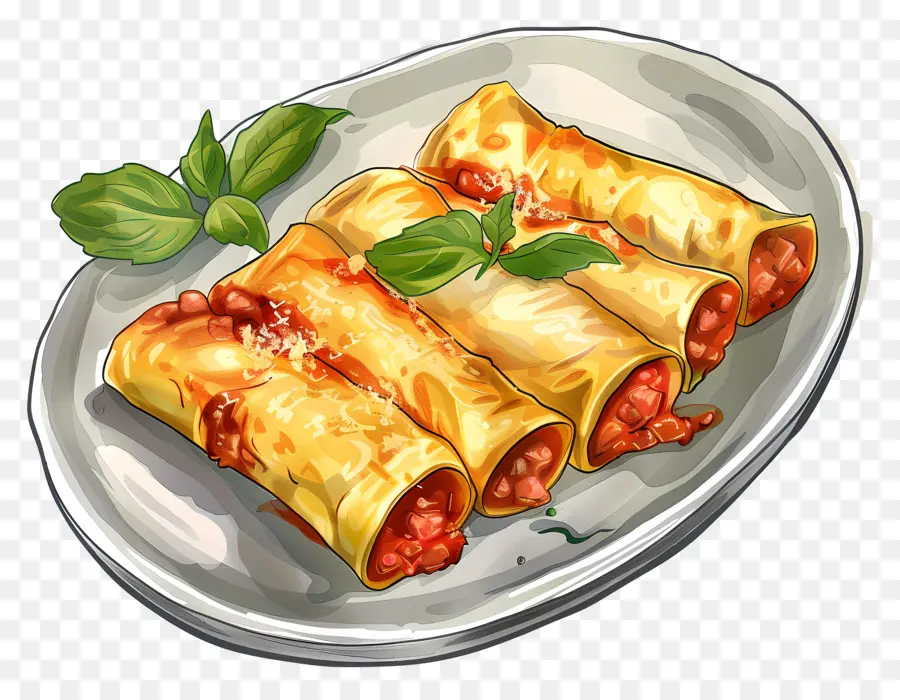 Cannelloni，Rouleaux De Lasagne PNG