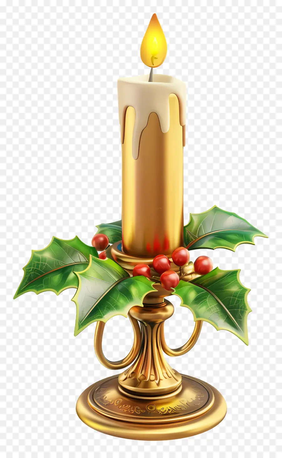 Chandelier De Noël，Bougie PNG