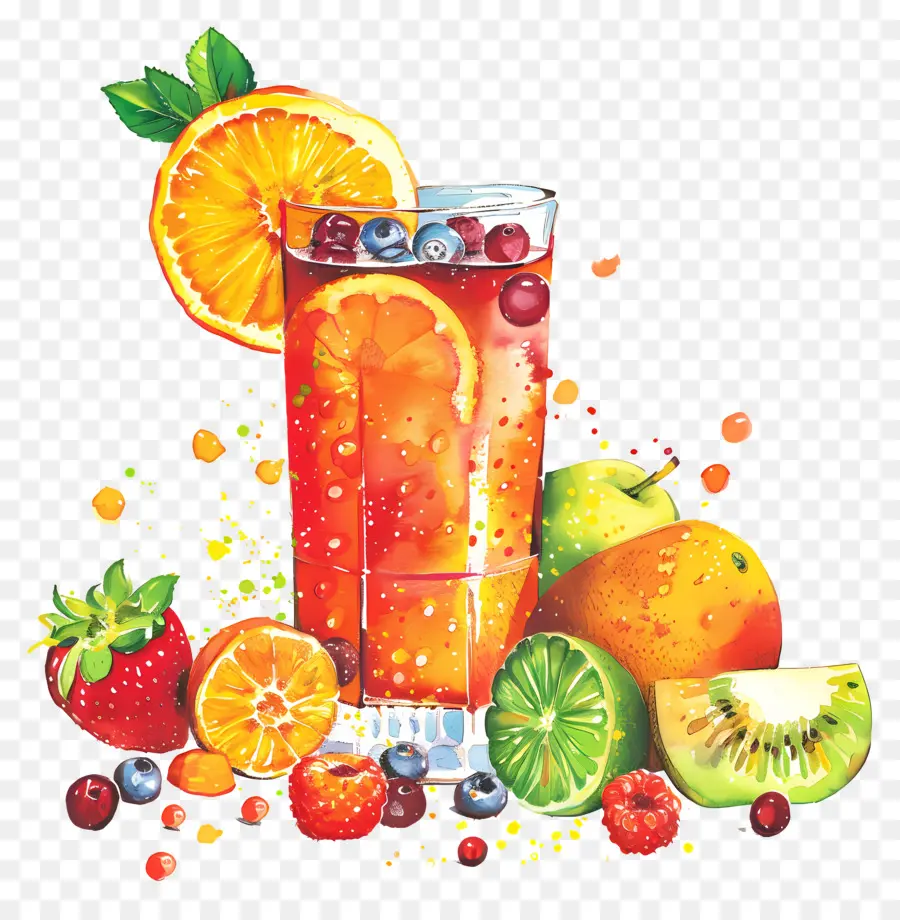 Punch Aux Fruits，Boisson Aux Fruits PNG