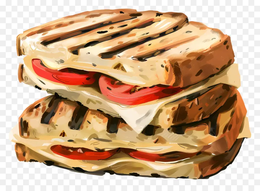 Panini De Fromage，Sandwich Grillé PNG