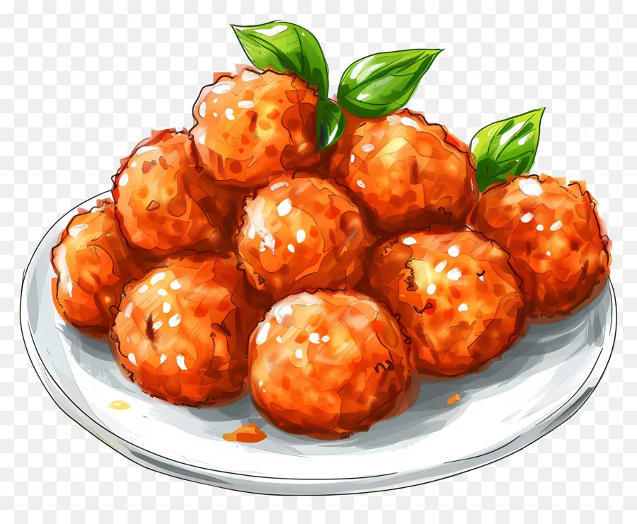 Boulettes Frites，Plaque PNG