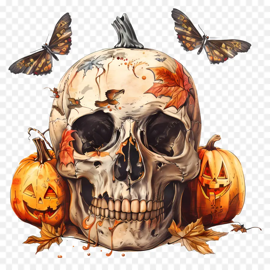 Halloween Crâne，Halloween PNG