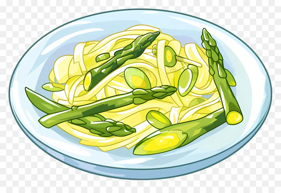 Les Pâtes Aux Asperges，Spaghetti PNG