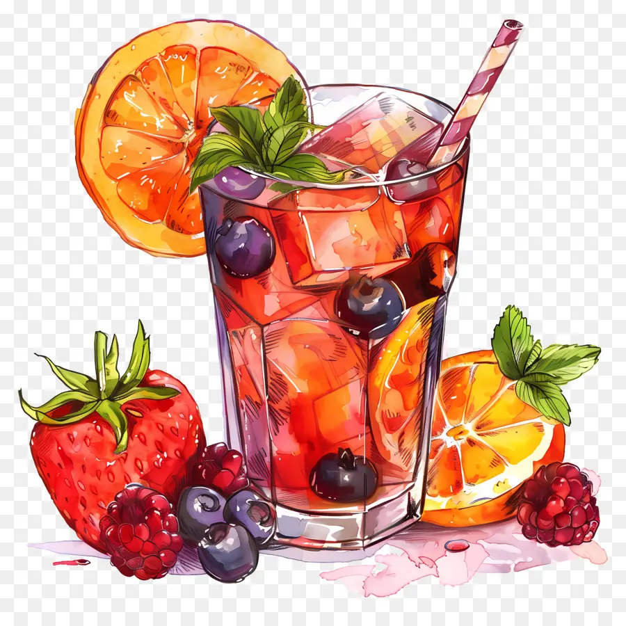 Punch Aux Fruits，Cocktail PNG