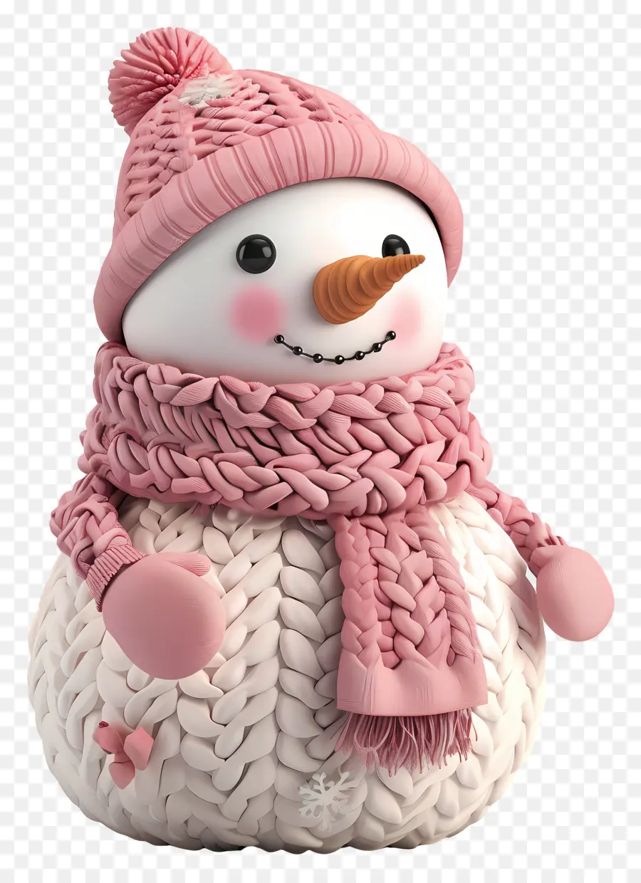 Bonhomme De Neige Rose，Hiver PNG