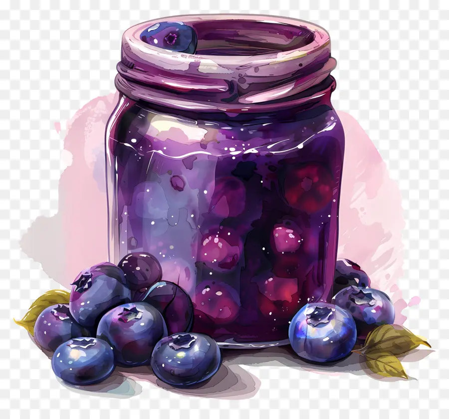 Confiture De Bleuets，Pot PNG