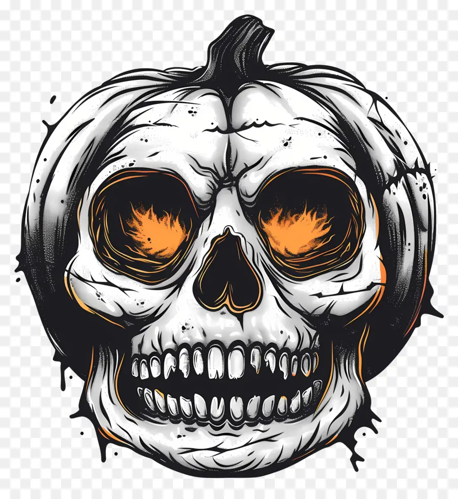 Crâne De Citrouille，Halloween PNG