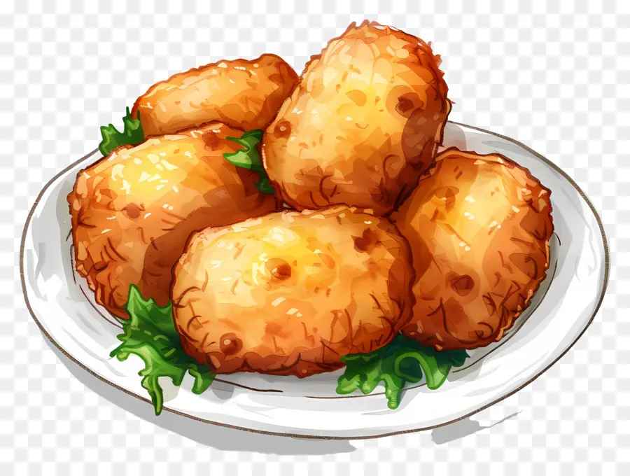 Croquettes，Poulet Frit PNG