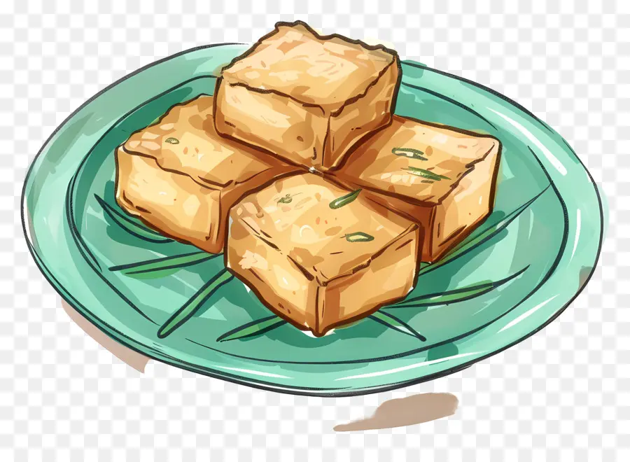 Tofu Frit，Plaque PNG