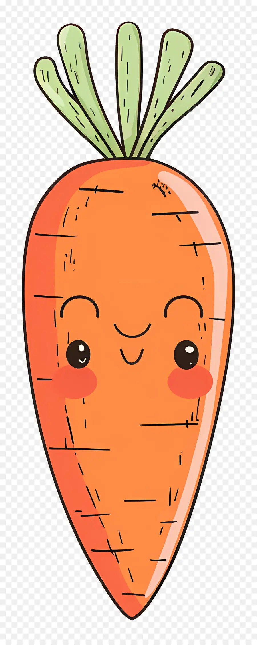 Dessin Animé De La Carotte，Légume De Visage Souriant PNG