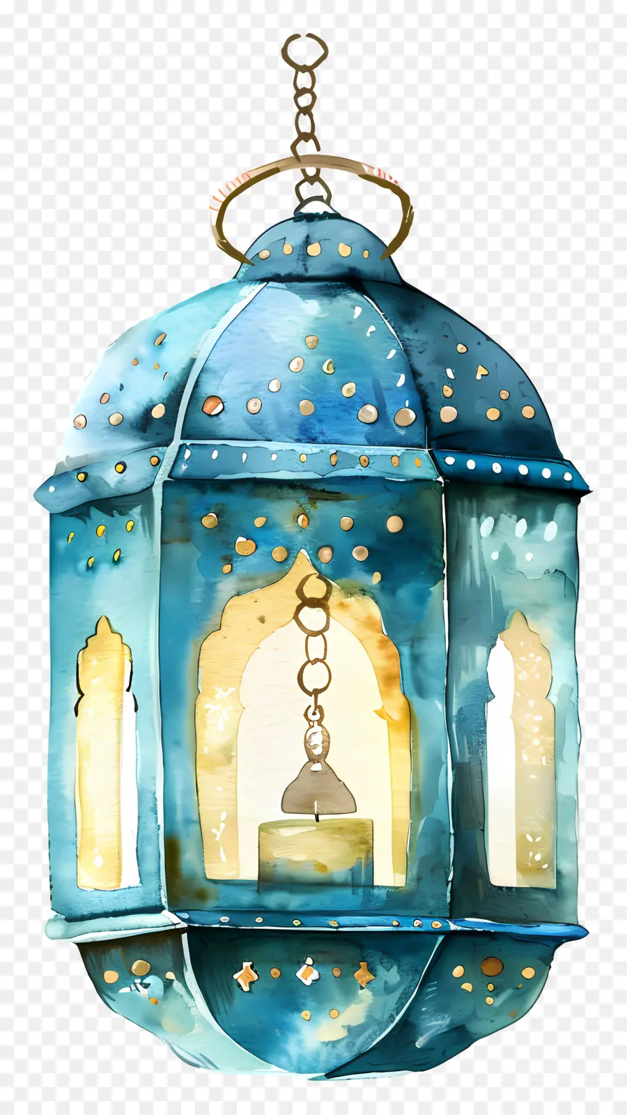 Islamique Lanterne，Bleu Lanterne PNG