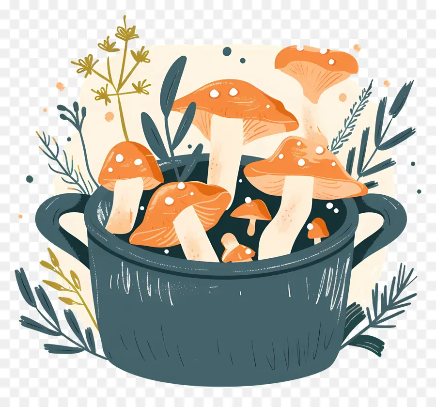 Champignons，Pot PNG