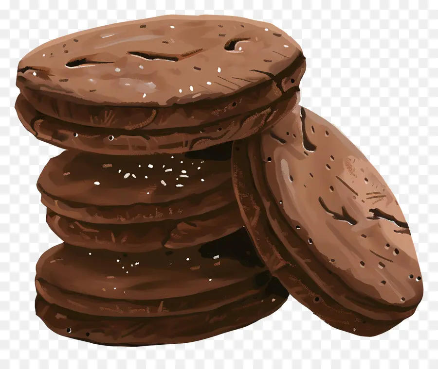 Biscuits Nappés Chocolat Noir，Dessert PNG