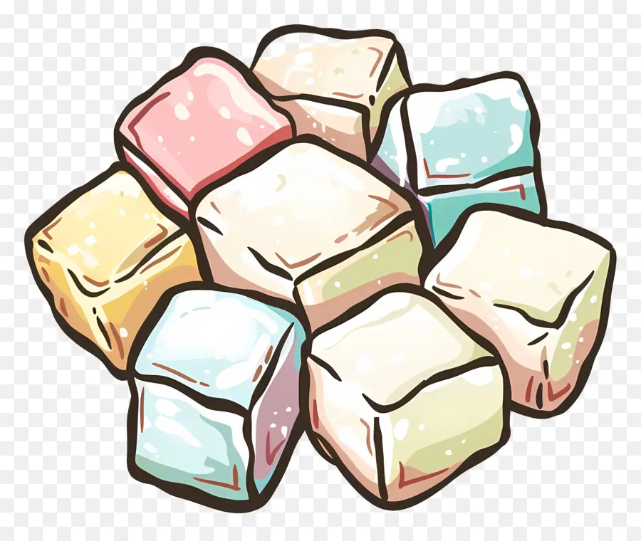 Guimauves，Cubes PNG