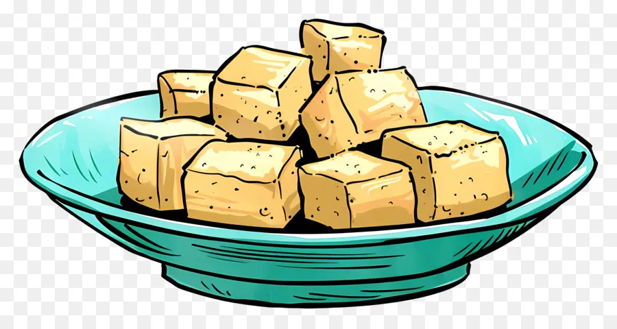 Cubes De Tofu，Plaque PNG