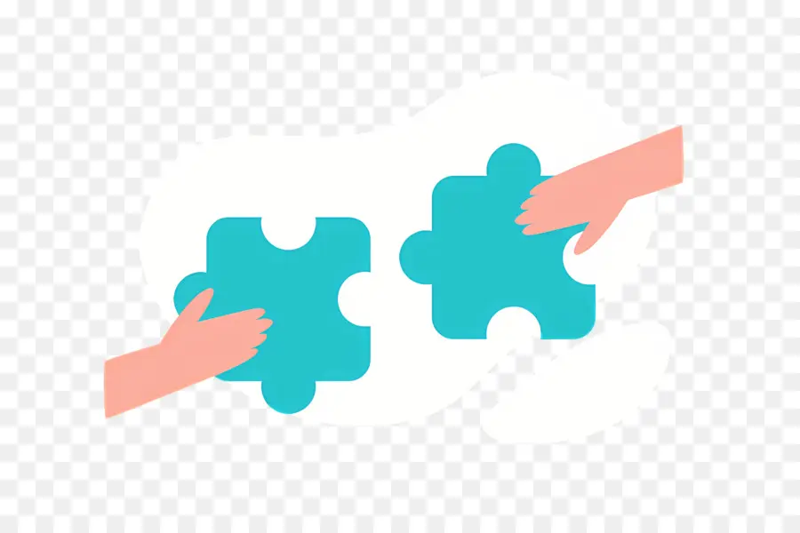 Pièces De Puzzle，Mains PNG