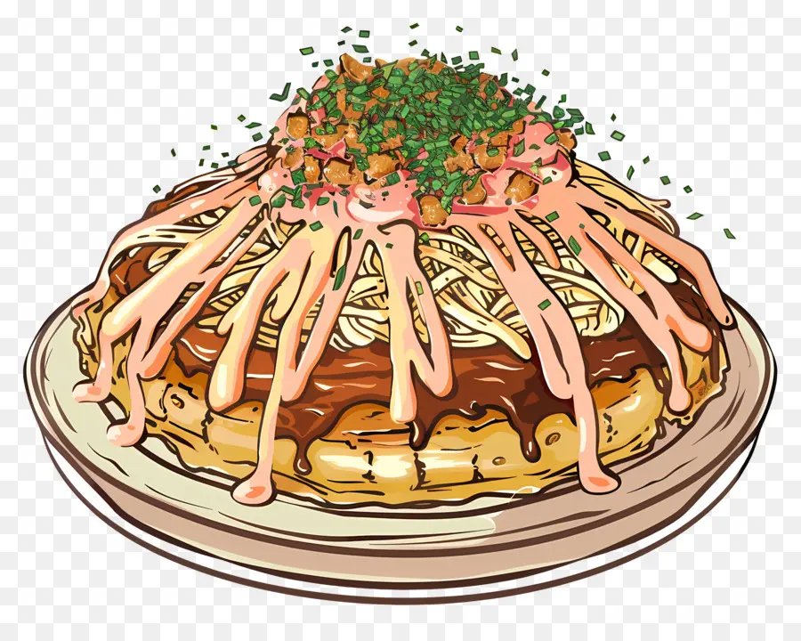 Okonomiyaki，Japonais PNG