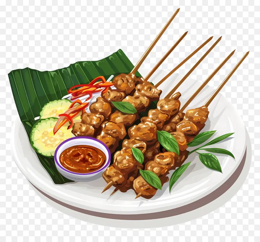 Satay，Viande écrasée PNG