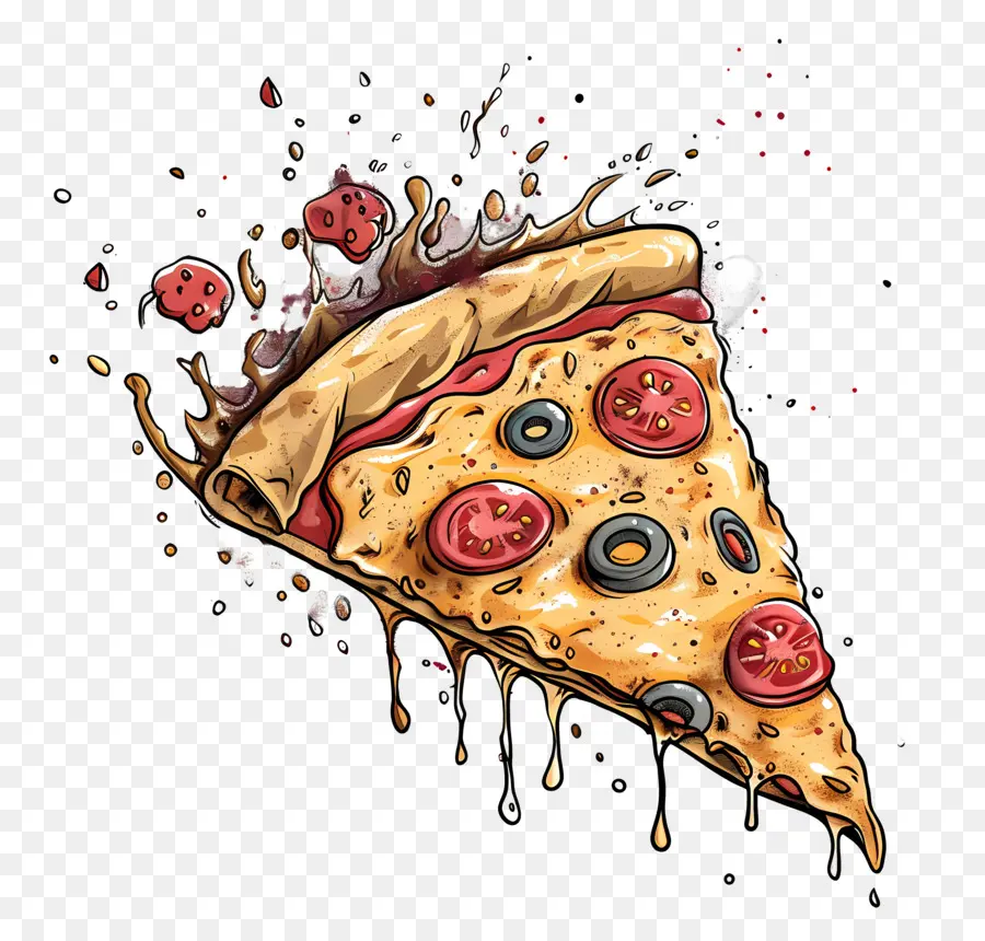 Tranche De Pizza，Sauce Tomate PNG